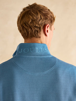 Joules Alistair Light Blue Quarter Zip Cotton Sweatshirt