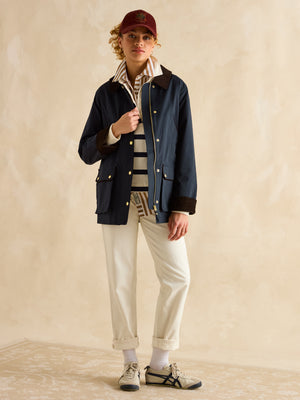 Joules Katherine Navy Blue Waterproof Heritage Coat