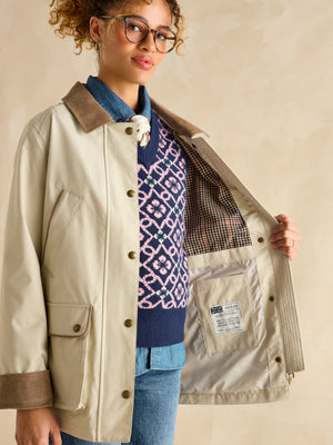 Joules Katherine Stone Waterproof Heritage Coat