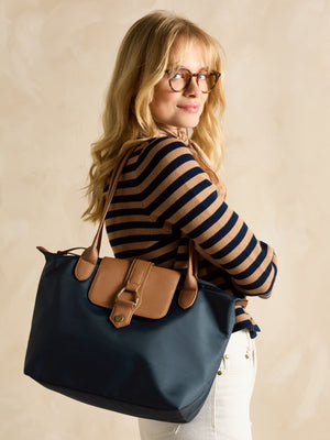 Joules Edie Navy Tote Shoulder Bag