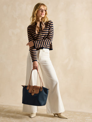 Joules Edie Navy Tote Shoulder Bag