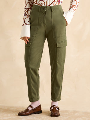 Joules Khaki Green Tapered Leg Cargo Trousers