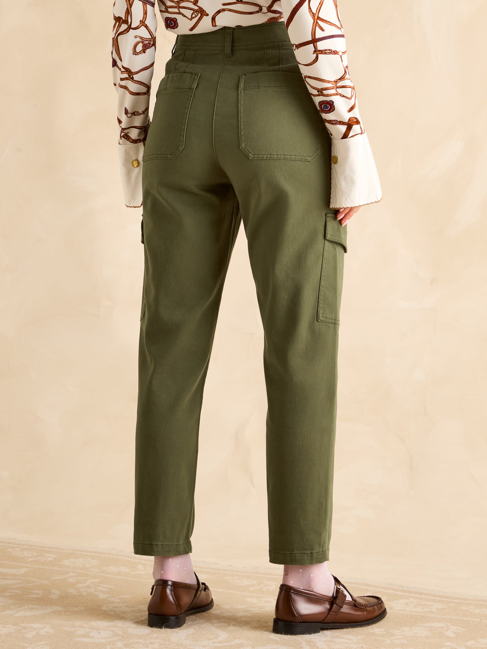 Joules Khaki Green Tapered Leg Cargo Trousers