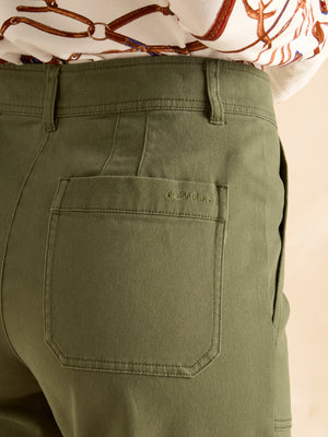 Joules Khaki Green Tapered Leg Cargo Trousers