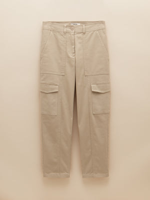 Joules Cream Tapered Leg Cargo Trousers