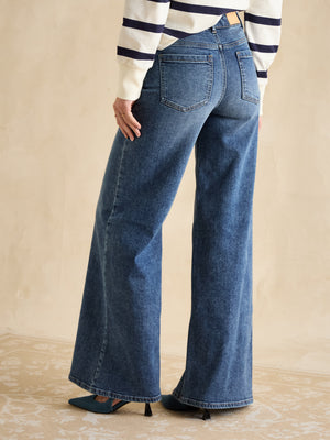 Joules Palazzo Jean MId Wash Denim