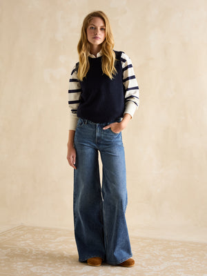 Joules Palazzo Jean MId Wash Denim