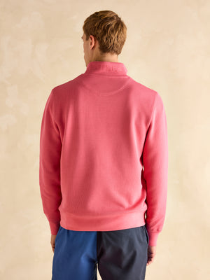 Joules Alistair Pink Quarter Zip Cotton Sweatshirt