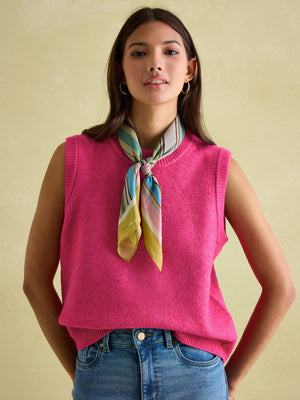 Joules Holly Pink Knitted Vest