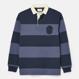 Joules Edgeford Navy Embellished Cut And Sew Rugby Shirt