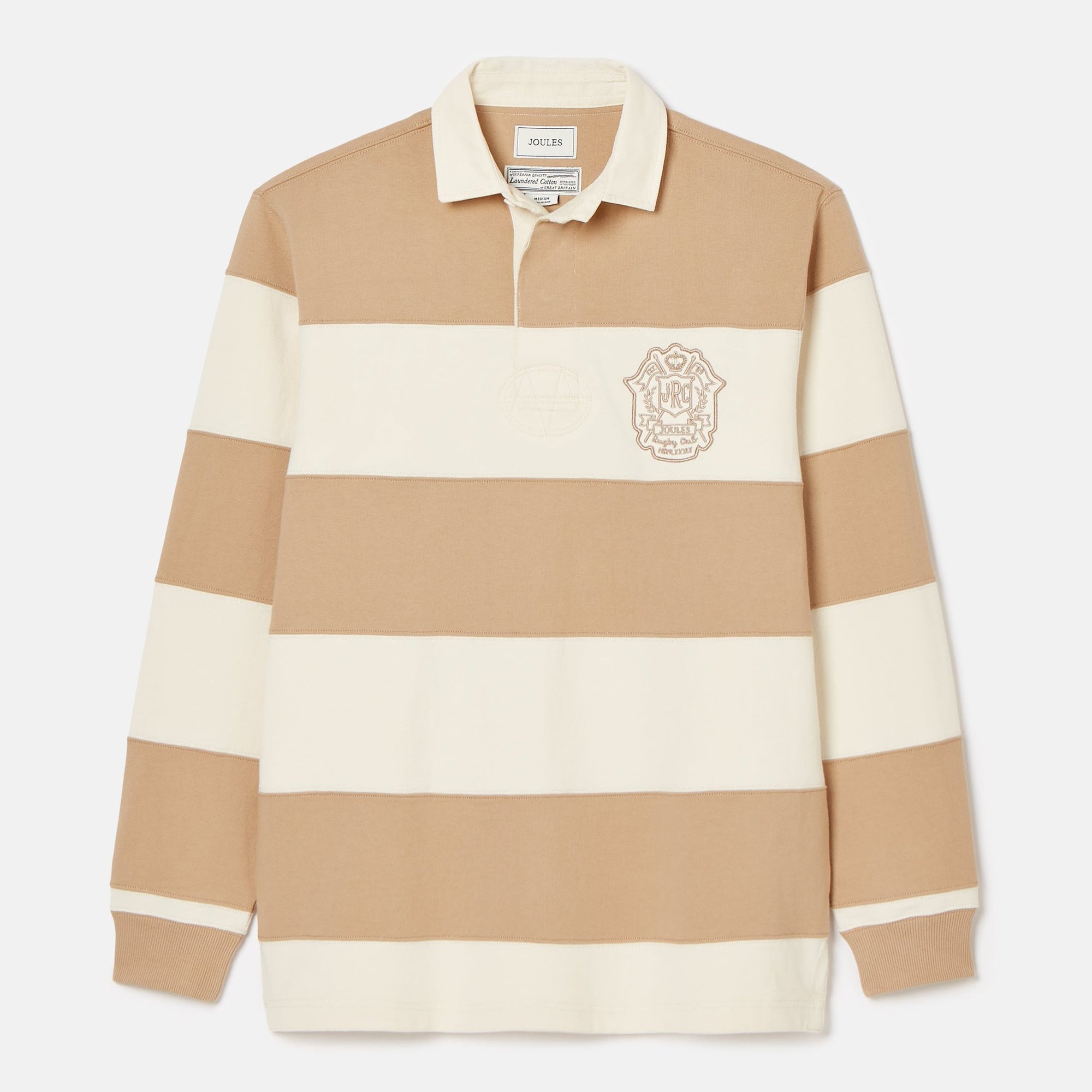 Joules Edgeford Cream Embellished Cut And Sew Rugby Shirt