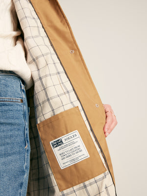 Joules Epwell Brown Waterproof Belted Trench Coat
