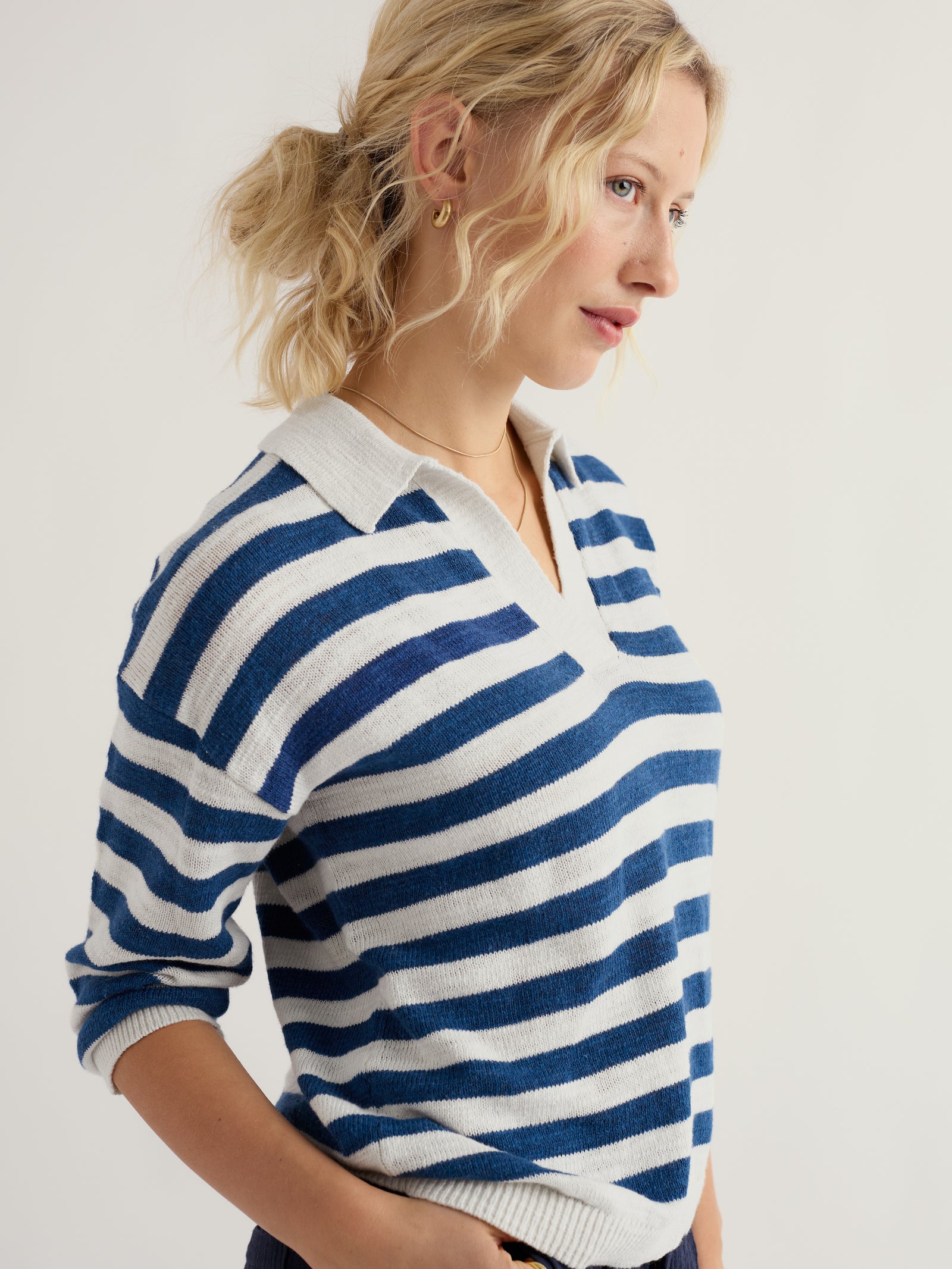 Seasalt Cornish Dark Voyage Chalk Gwynver Jumper