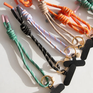 Caroline Gardner Lilac & Orange Wristlet Phone Strap