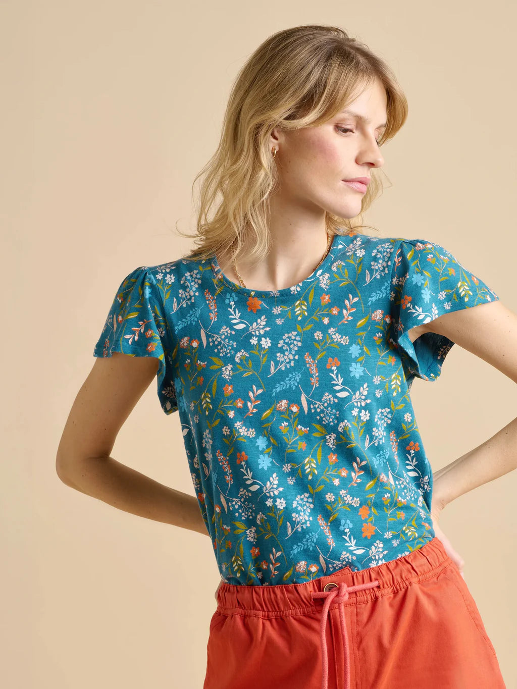 Brakeburn Shoreline Meadow Teal Jersey T Shirt