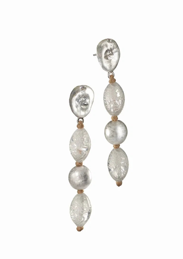 Hot Tomato Floral Whisper Drop Earrings