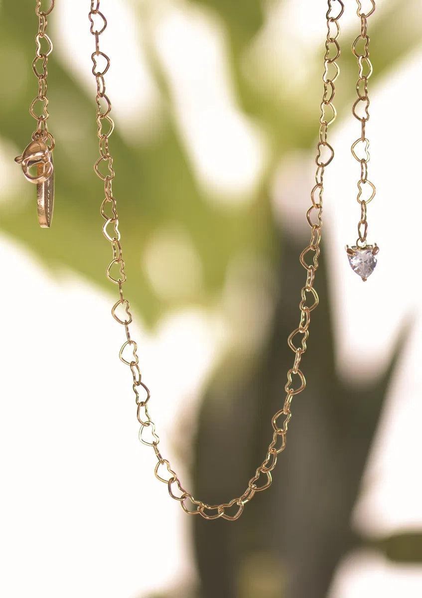 Hot Tomato Heart to Heart Necklace
