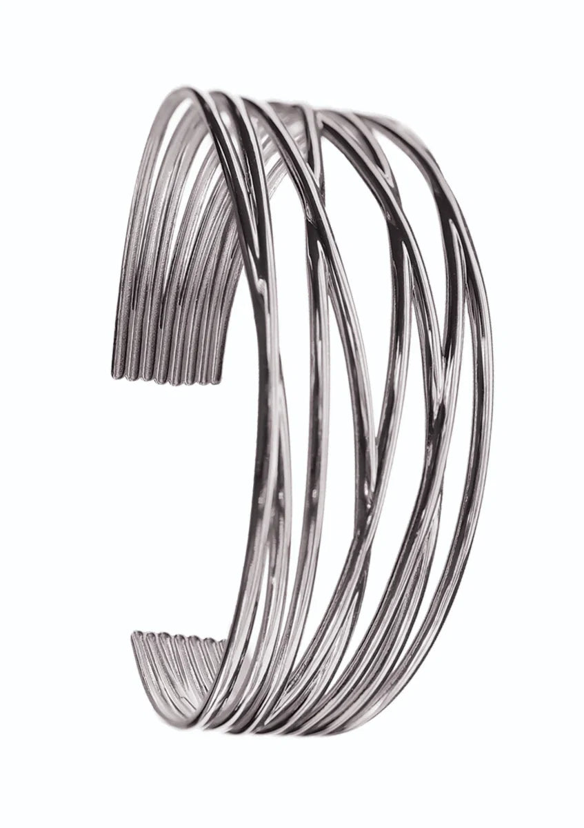 Hot Tomato Silver Layer Cuff Bracelet