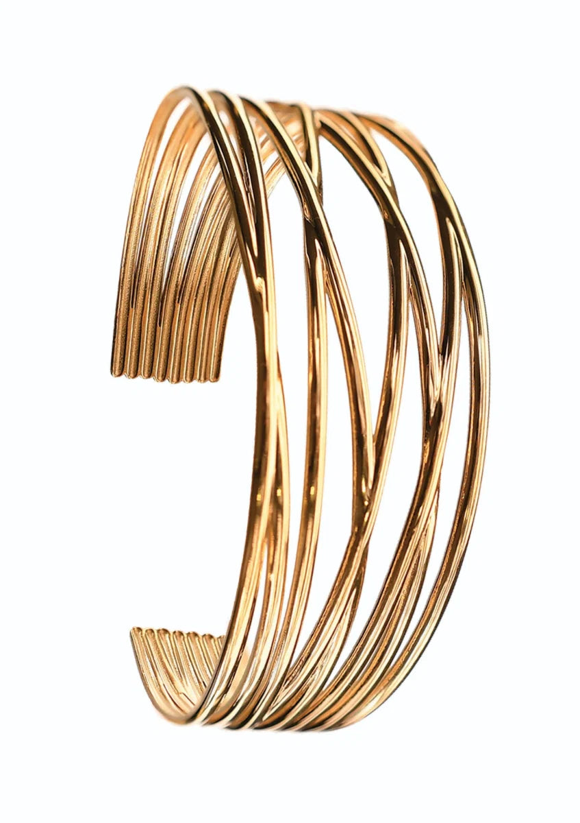 Hot Tomato Gold Layer Cuff Bracelet