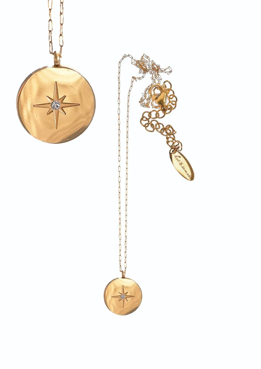 Hot Tomato Gold North Star Pendant
