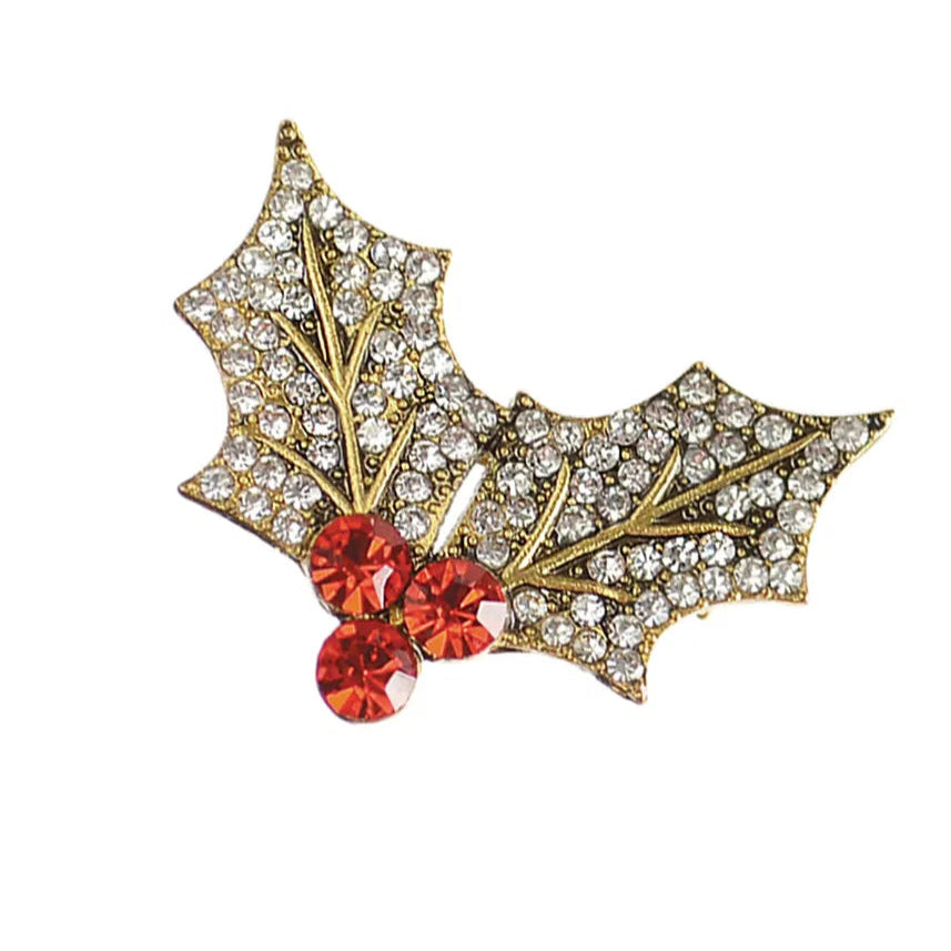 Hot Tomato Holly & Berry Brooch