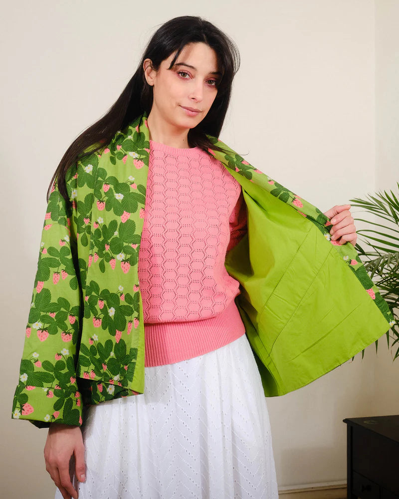 Pretty Vacant Strawberry Picking Reversible Kimono