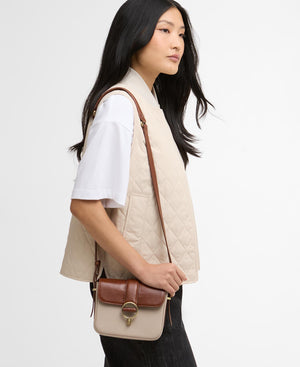Barbour Mini Rosa Pebbled Pink & Leather Crossbody Bag