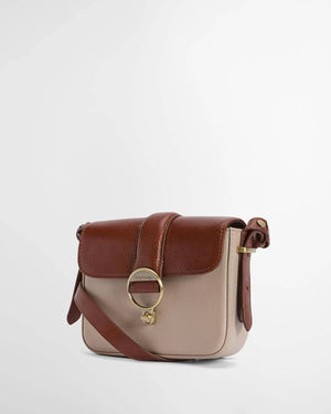 Barbour Mini Rosa Pebbled Pink & Leather Crossbody Bag