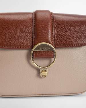 Barbour Mini Rosa Pebbled Pink & Leather Crossbody Bag