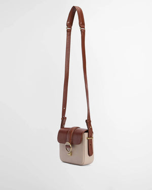 Barbour Mini Rosa Pebbled Pink & Leather Crossbody Bag