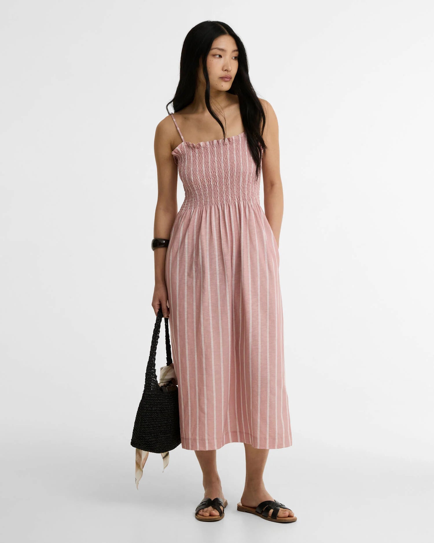 Barbour Madeline Gardenia Stripe Midi Dress