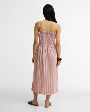 Barbour Madeline Gardenia Stripe Midi Dress