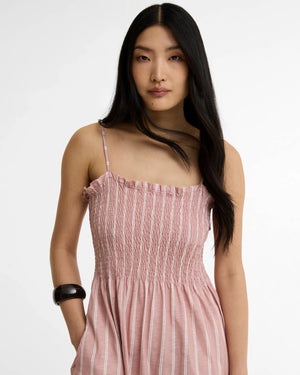 Barbour Madeline Gardenia Stripe Midi Dress