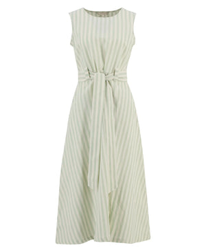Barbour Inez Striped Spearmint Midi Dress