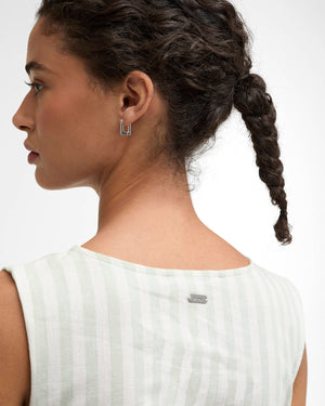 Barbour Inez Striped Spearmint Midi Dress