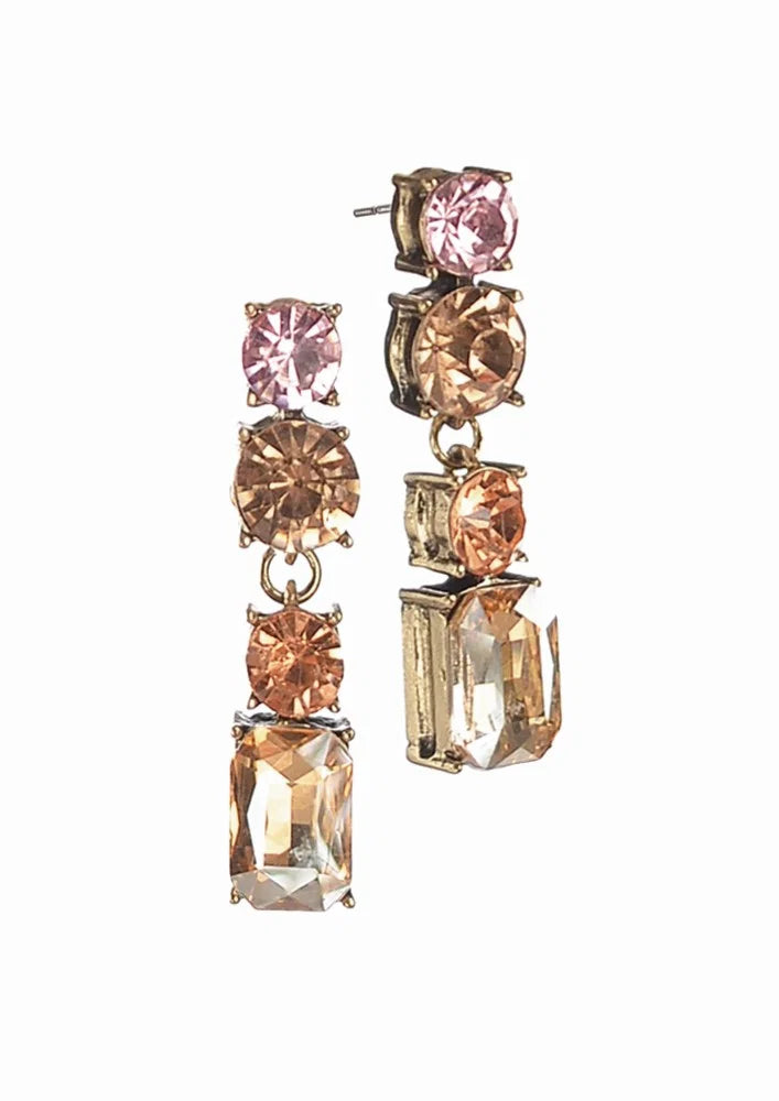 Hot Tomato Champagne & Roses Grande Drops Earrings