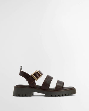 Barbour Gabby Dark Brown Sandal