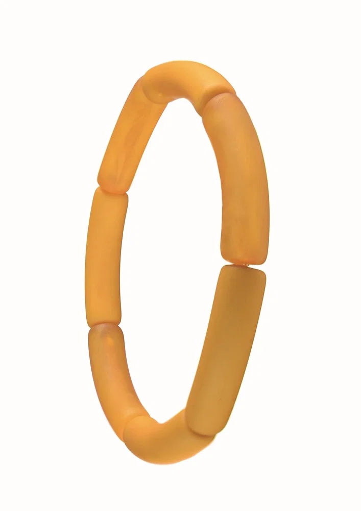 Hot Tomato Mustard Tube Bracelet