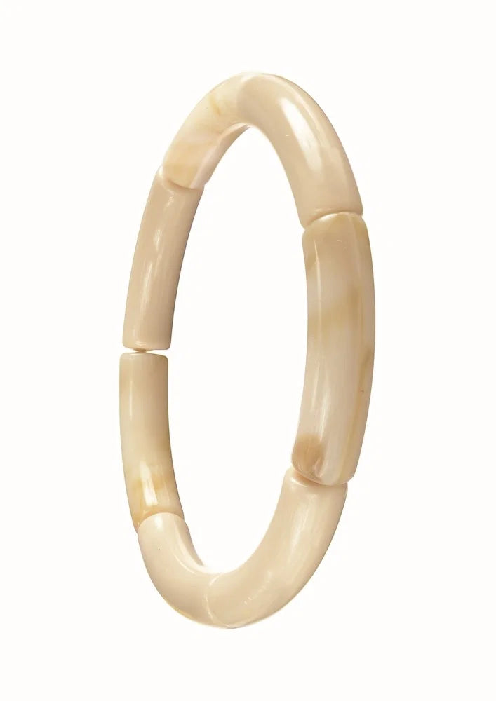 Hot Tomato Stone Tube Bracelet