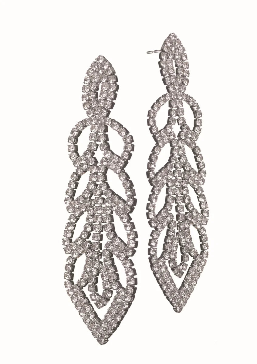Hot Tomato Glamorous Leaf Drop Earrings