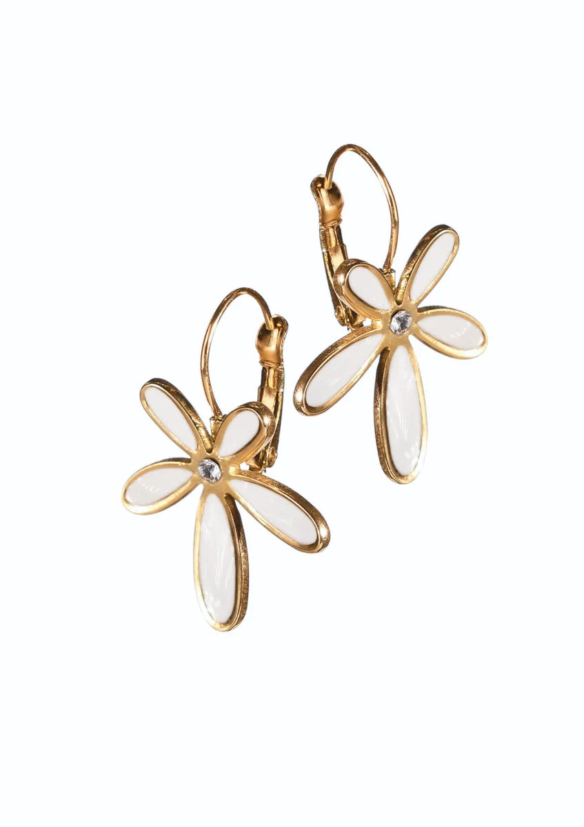 Hot Tomato Iris Drops Earrings