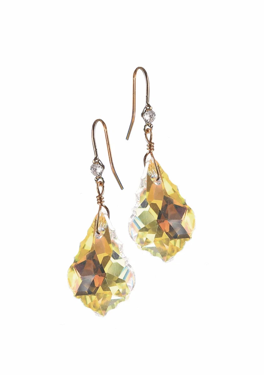 Hot Tomato Petit Facetted Chandelier Drops