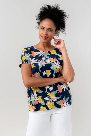 Lily & Me Navy Rosali Top Serena