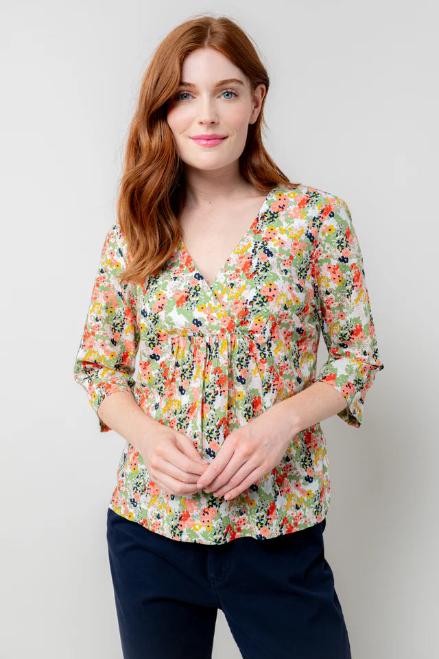 Lily & Me Mayflower 3/4 Sleeve Myrtle Top