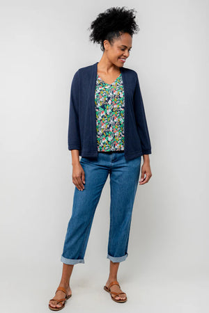 Lily & Me Navy Shore Cardi Plain