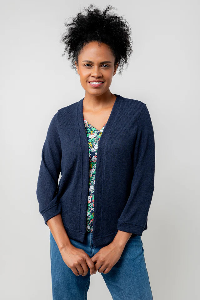 Lily & Me Navy Shore Cardi Plain