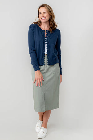Lily & Me Navy Lucy Cardigan Plain