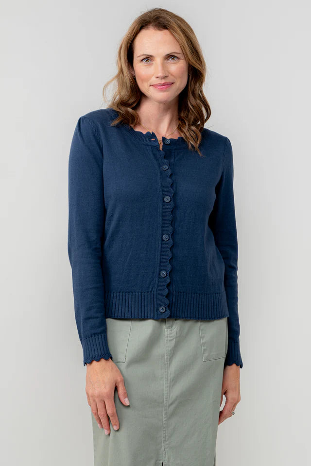 Lily & Me Navy Lucy Cardigan Plain