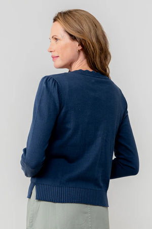 Lily & Me Navy Lucy Cardigan Plain