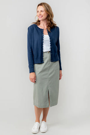 Lily & Me Navy Lucy Cardigan Plain